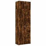 vidaXL Armoire de rangement chêne fumé 70x42 5x225cm bois d'ingénierie