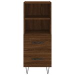 vidaXL Buffet Chêne marron 34 5x34x90 cm Bois d'ingénierie