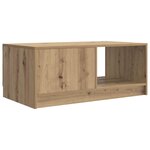 vidaXL Table basse Chêne artisanal 90 x 50 x 37 cm Bois d'ingénierie