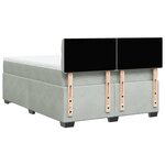 vidaXL Sommier à lattes de lit et matelas Gris clair 140x190cm Velours