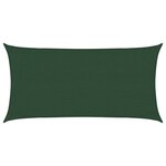 vidaXL Voile d'ombrage 160 g/m² Vert foncé 3x6 m PEHD