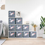 vidaXL Boîtes de rangement pliables 10 Pièces 32x32x32 cm tissu intissé