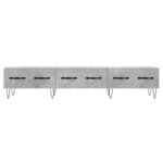 vidaXL Meuble TV gris béton 150x36x30 cm bois d'ingénierie