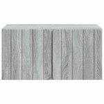 vidaXL Meuble TV mural 59 5 x 41 x 30 cm Sonoma gris Bois d'ingénierie