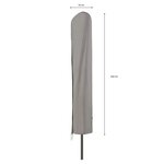 Madison Housse pour parasol sur pied 55x250 cm Gris