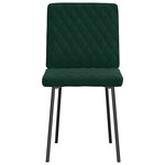 vidaXL Chaises à manger lot de 2 Vert foncé Velours