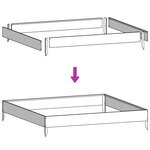 vidaXL Lit surélevé de jardin blanc 100x100x18 5 cm acier