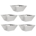 vidaXL Jardinières en bol 5 Pièces 35x35x15 cm en inox