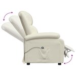 vidaXL Fauteuil inclinable électrique blanc similicuir
