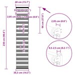 vidaXL Store zèbre blanc 40x230 cm largeur du tissu 35 9 cm polyester