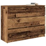 vidaXL Buffet vieux bois 100x35x76 cm bois d'ingénierie