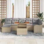 vidaXL Ensemble de canapé de jardin 8 Pièces beige et gris clair
