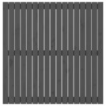 vidaXL Tête de lit murale Gris 108x3x110 cm Bois massif de pin