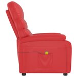 vidaXL Fauteuil de massage Rouge Similicuir