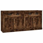 vidaXL Buffets 2 Pièces chêne fumé bois d'ingénierie