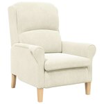 vidaXL fauteuil Crème Velours