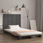 vidaXL Tête de lit murale Gris 146x3x91 5 cm Bois massif de pin