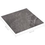 vidaXL Dalles de plancher autoadhésives 20 Pièces PVC 1 86 m² motif noir