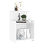 vidaXL Tables de chevet 2 Pièces Blanc 40x35x60 cm Aggloméré