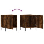 vidaXL Tables de chevet 2 Pièces chêne fumé 40x40x50 cm bois d'ingénierie