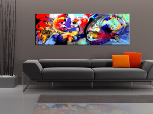 Tableau - colourful immersion l x h en cm 150x50