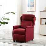 vidaXL Chaise de massage avec coussin Vin 67.5 x 93.5 x 101.5 cm tissu