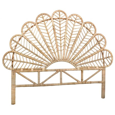 Tête de lit en rotin naturel sola sommier 140 cm