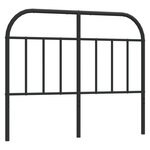 vidaXL Tête de lit métal noir 120 cm