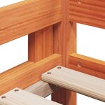 vidaXL Lit superposé avec toit cire marron 80x200cm bois massif de pin