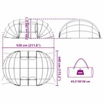 vidaXL Dôme de tente de piscine Transparent 538 x 440 x 204 cm