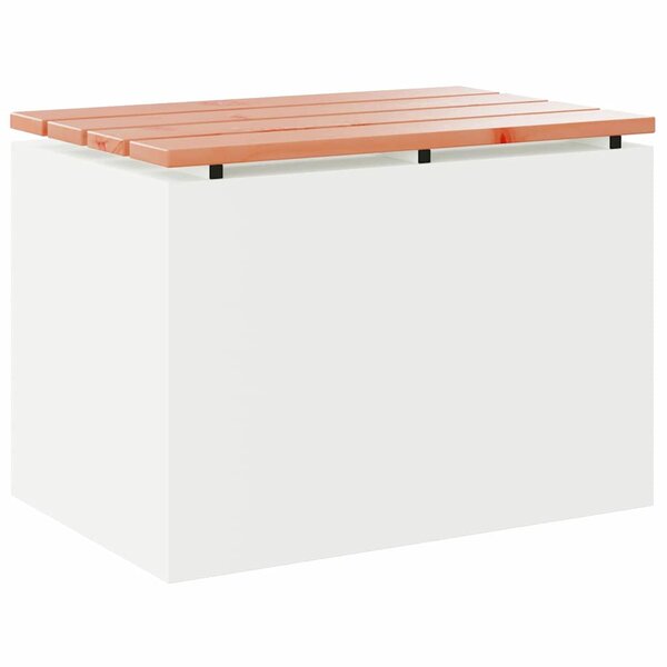 vidaXL Banc de jardin Blanc 60 x 40 x 43 cm Acier