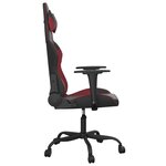 vidaXL Chaise de jeu Noir et rouge bordeaux Similicuir