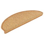 vidaXL Tapis d'escalier autocollants aspect sisal 15 Pièces 65x21x4 cm