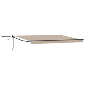 vidaXL Auvent rétractable électrique Beige et Anthracite 4 5 × 3 m
