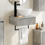 vidaXL Basin de lavage mural Gris béton 40 x 35 x 39 cm