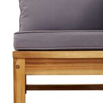 vidaXL Salon de jardin 3 Pièces avec coussins bois massif d'acacia