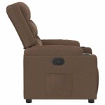 vidaXL Fauteuil inclinable Marron Tissu