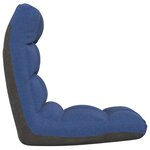 vidaXL Chaise pliable de sol Bleu Tissu
