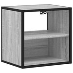 vidaXL Table de chevet murale sonoma gris 40x31x39 5 cm