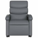 vidaXL Fauteuil inclinable de massage électrique gris similicuir