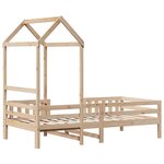 vidaXL Cadre de lit avec toit 100x200 cm bois de pin massif