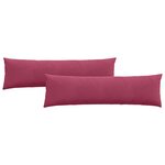 vidaXL Coussins de canapé 2 Pièces Bordeaux 145 x 40 cm