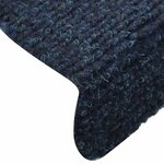 vidaXL Tapis d'escalier autocollants 20 pièces 65 x 21 x 4 cm Bleu marine Demi-rond Grand