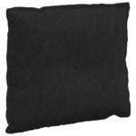 vidaXL Coussin de Dos Noir 60 x 19 x 50 cm tissu