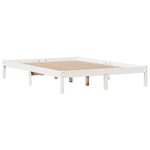 vidaXL Cadre de lit sans matelas blanc 140x190 cm bois de pin massif