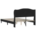 vidaXL Cadre de lit avec tête de lit Noir 140 x 190 cm Simili cuir