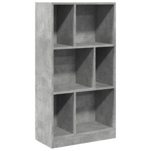 vidaXL Bibliothèque gris béton 57x28 5x107 5 cm bois d'ingénierie