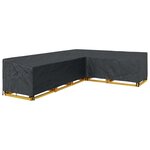 vidaXL Housse pour meubles Noir 330 x 255 x 80 cm Tissu Oxford 210D