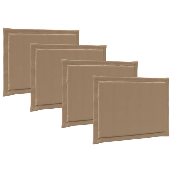 vidaXL Coussins de siège 4 Pièces Taupe 47 x 36 x 2 cm Polyester