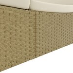 Vidaxl chaise longue d'extérieur résine tressée beige